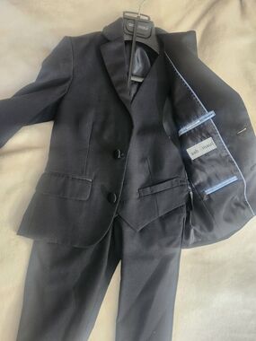 Black Kids' Three-Piece Matching Suit Set